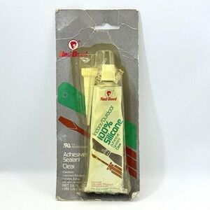 VTG Red Devil 100% Silicone Sealant Clear 2.8oz Indoor‎ Outdoor Adhesive NOS USA